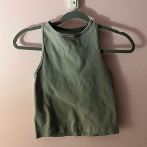 Zara Cropped Ivy Green Halter Tank